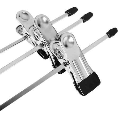 ID MAX Trouser Hangers, Set of 20, Skirt Hangers, Non-Slip, Connectable Skirt Hangers with Strong Clips To Keep Skirts In Place, Suit and Coat Clips (