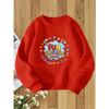 European Size unisex Crew Neck Sweatshirt ,Fashionable Print Casual Top For Fall/Winter, Regular Fit With Slight Stretch Fabric