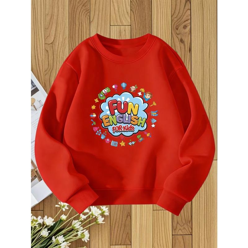 European Size unisex Crew Neck Sweatshirt ,Fashionable Print Casual Top For Fall/Winter, Regular Fit With Slight Stretch Fabric