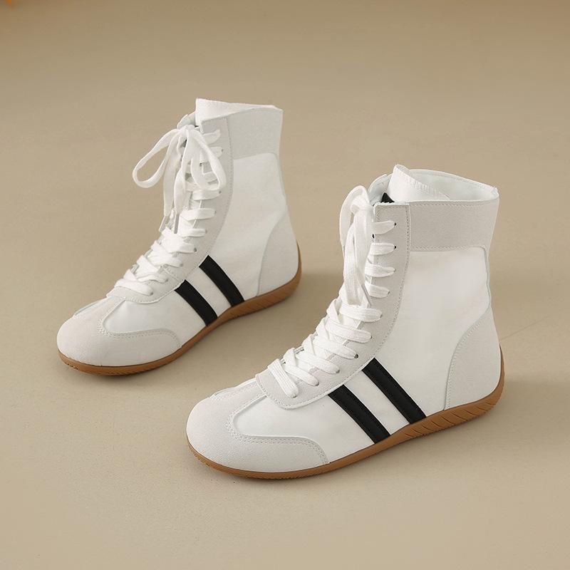 Retro Damen Innen erhöhende Weichsohlen-Freizeitschuhe modisch vielseitig lässige High-Top coole Stiefel
