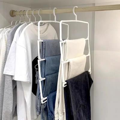 3/4 Lagen Draaibare Kledingrek, Draagbare Opvouwbare Broekhanger voor Reizen, Multifunctionele Kast Organizer Rekken voor Sjaal