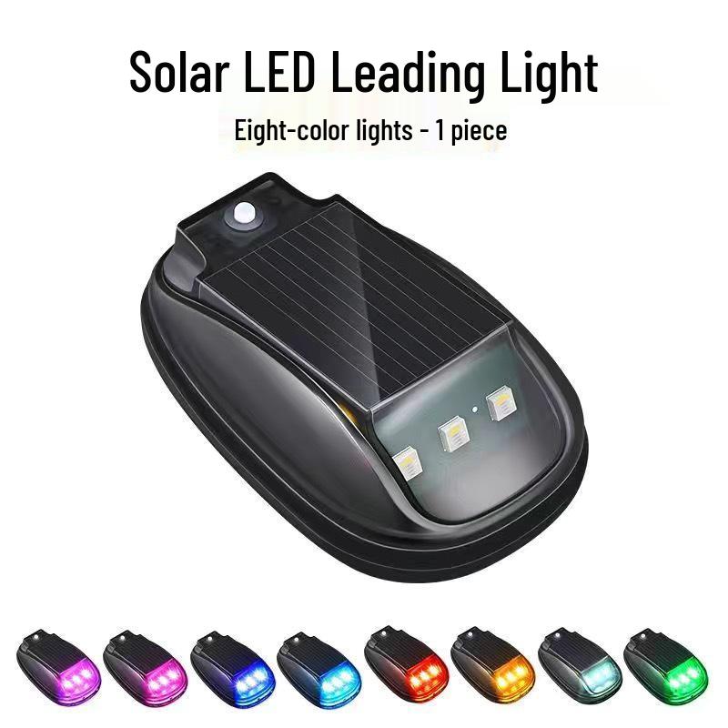 Solar Car LED Wireless Roof Strobe Light with Remote Control - Anti-Collision & Navigation Warning.