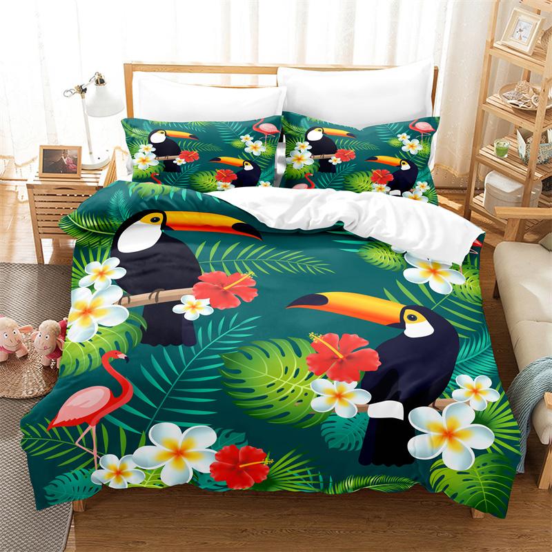 Leaves, Animals Bedding Set Duvet Cover Set 3d Bedding Digital Printing Bed Linen Queen Size Children Bedding Set Fashion Design