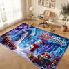 Winter Theme Soft Crystal Velvet Rug Custom Name & Text Print Non Slip Floor Rug for Bedroom Living Room
