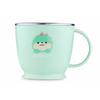 Edison Children's Friends Non-slip Stainless Steel One-Hand Cup 2-piece Set, Mint (dinosaur), White (duck), 1 Set