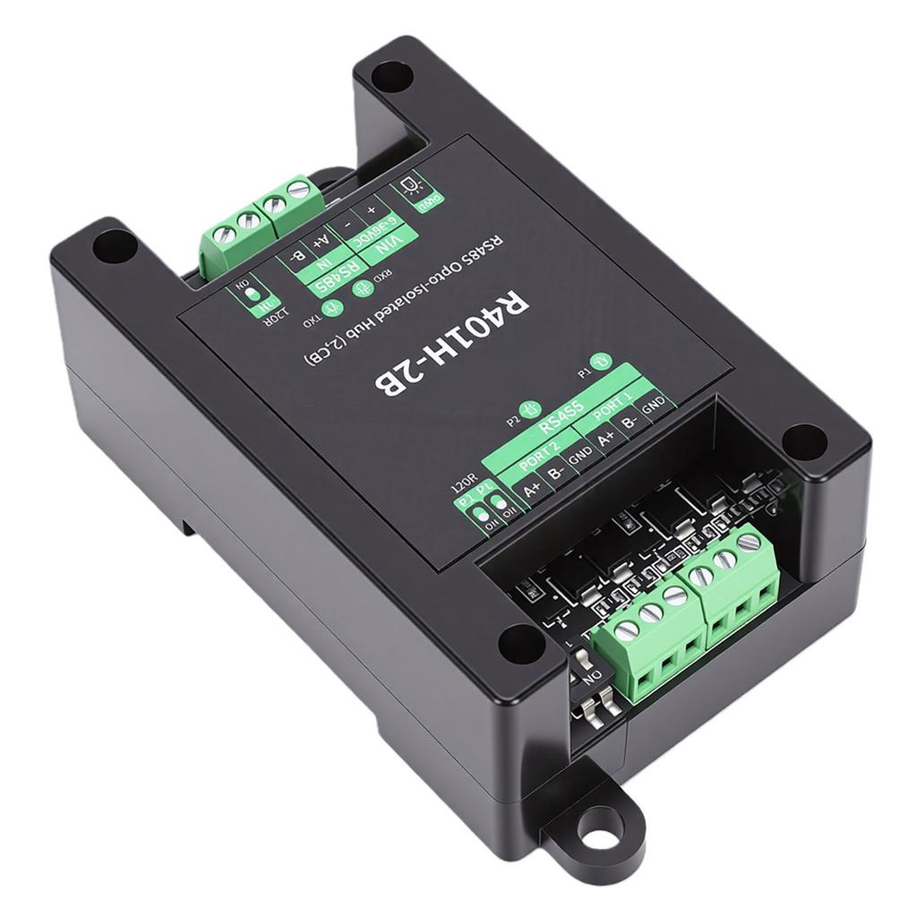 1 in 2 Out 485 Optocoupler Isolated Serial Port Hub Half Duplex Transparent with 3.5mm Terminal 32 Nodes