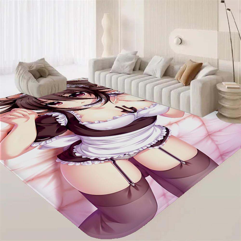 Sexy Girls Anime Floor Mat Kids Room Bedroom Decoration Balcony Anti-Slip Doormat Living Room Welcome Rug