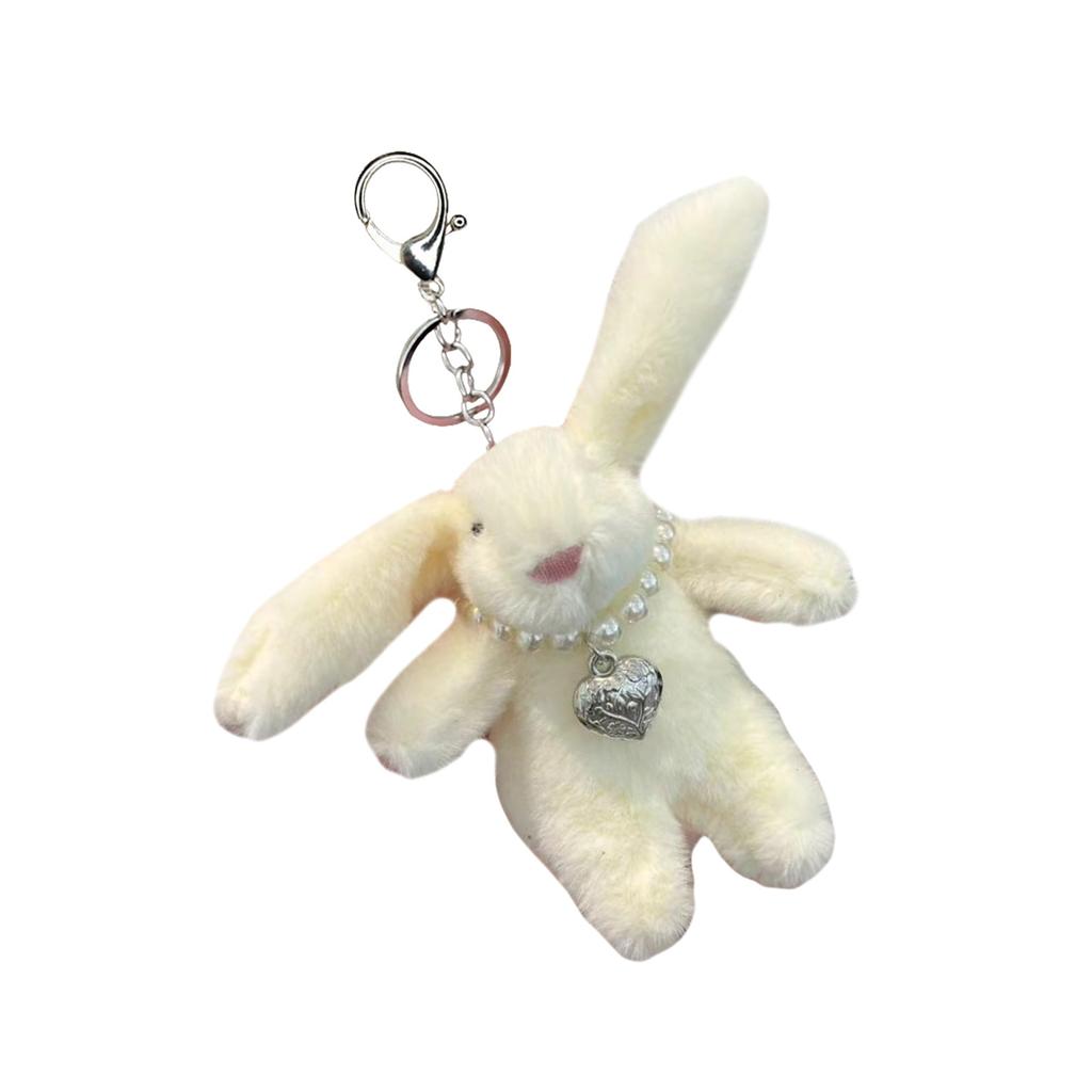 Lovely Plush Rabbit Charm Keychains Sweet Pendant Car Keyring Backpack Decoration Fashion Jewelry for Women Girls
