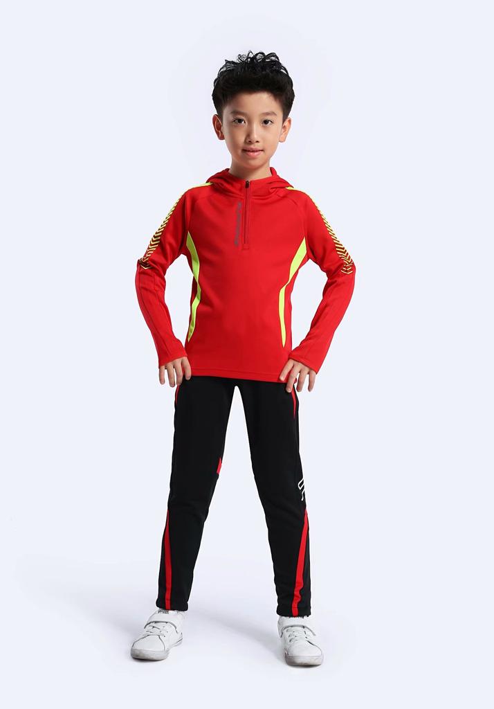 Children'S Football Jersey Set, Long-Sleeved Autumn And Winter Models, Velvet And Thickened Children'S Clothing, Football Training Jersey, Competition