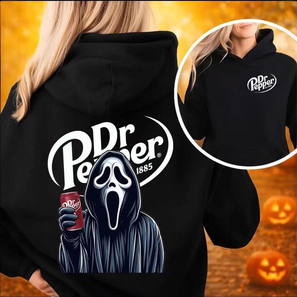 Unisex Trendy European-American Loose Letter Print Hooded Sweatshirt