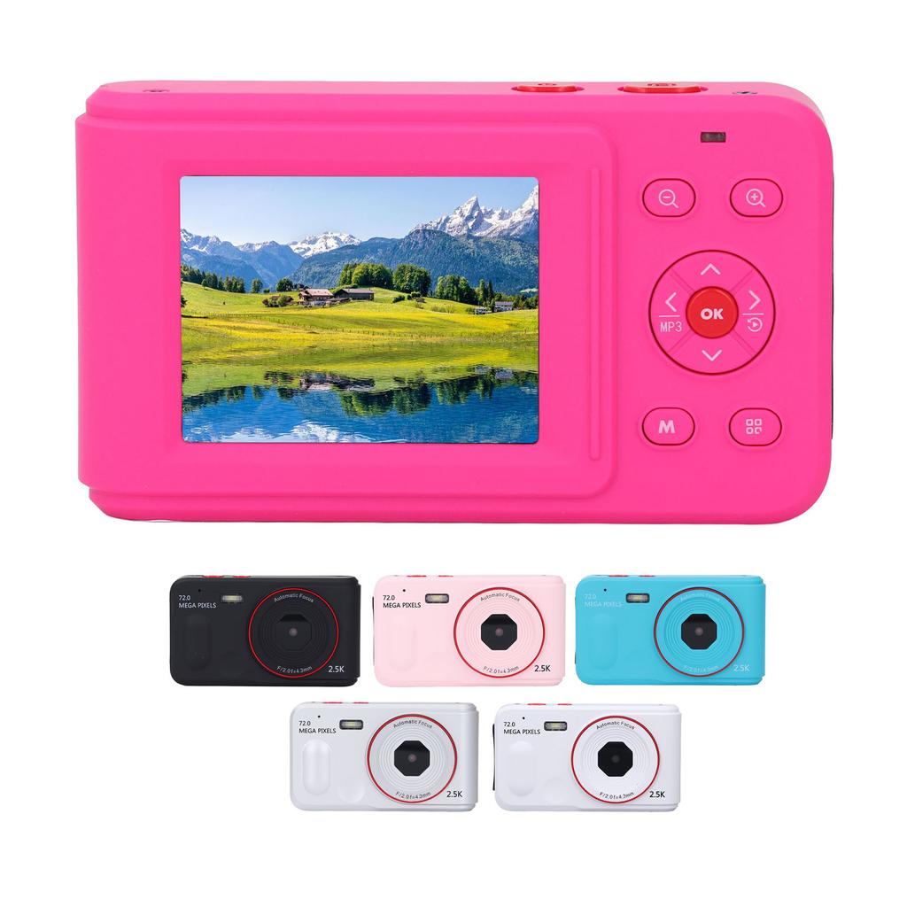 Digital Camera 72MP 2.5K 16x Zoom Auto Focus Anti Shake 2.4 Inch Screen Portable Compact Camera for 