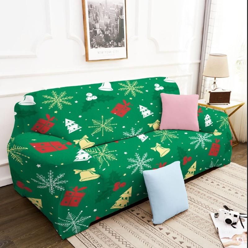 Christmas Sofacover All Season Sofa Cover  Fully Enclosed Elastic Sofacover  Fully Covered Fabric Combination Cover