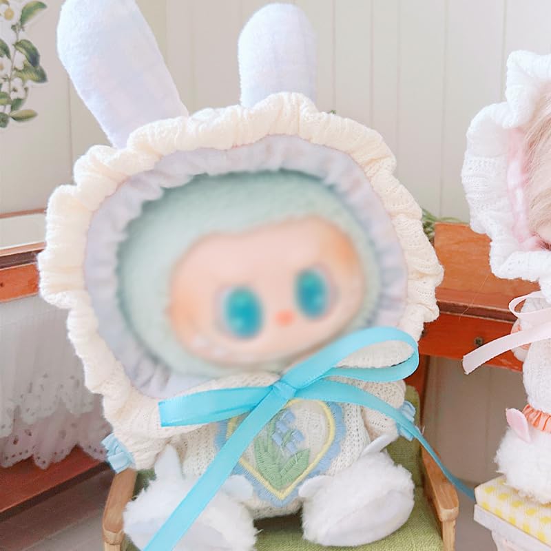 Plush Clothes, Bunny Ears Costume and Bunny Ears Shoes Set for Stuffed Animals, for 10-15cm, Favorite Goods, Light Blue, Blue [used]