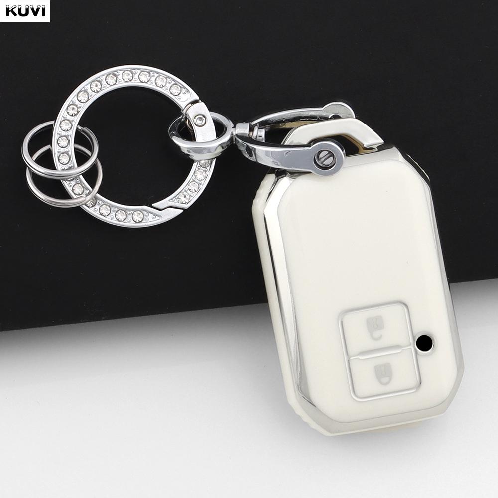 2 Buttons Tpu Car Key Cover Key Case For Suzuki Swift Wagon R Monopoly Type Remote Keyless Shell Fob Keychain Accessories