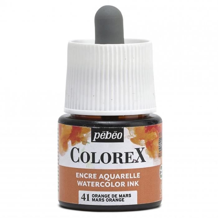 Watercolor Ink - PEBEO - Colorex - 45 Ml - Mars Orange - Mixed
