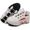 Wheels Sneakers with On Double Wheels Boy Girl Roller Sneakers Roller Shoes Deformation Shoes Roller Skate Shoes