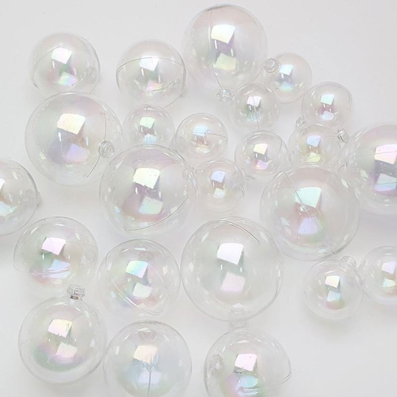 60PCS Colorful PVC Spheres Ornament Decorative Baubles Decoration Shatterproof Christmas Tree Orbs For Holiday Party
