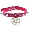 Spike Choker Necklace for Women Goth Pentagram Necklace Emo Neck Strap Cosplay Chocker Gothic Accessories