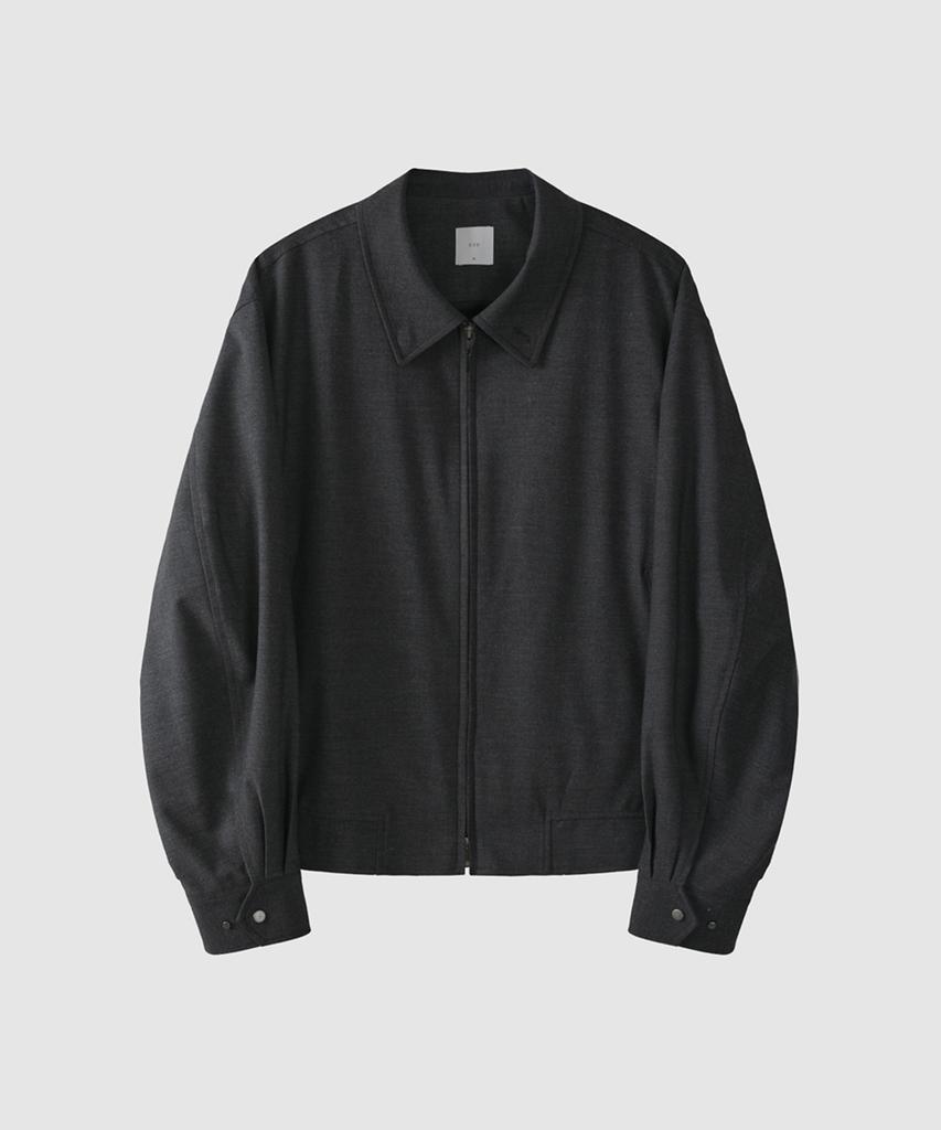 Asp Wide Wool Blouson - Charcoal