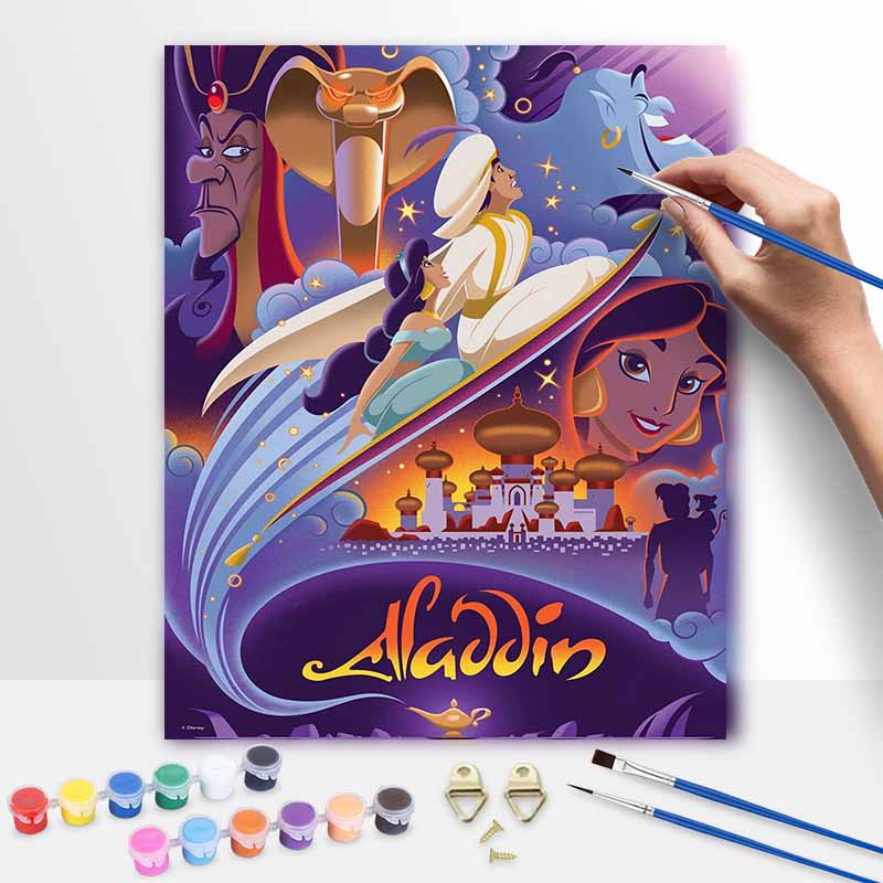 Disney Aladdin Oil Painting Art Set Handmade Diy Gift Home Decoration