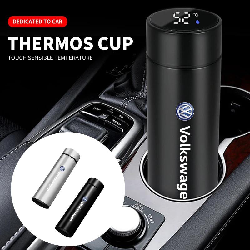For Volkswagen Car Smart Thermos Mug Insulation Cup Led Digital Temperature Display For Volkswagen VW GTI Rline R Polo Golf MK8
