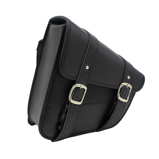 Motorcycle Swingarm Bag Waterproof Faux Leather Adjustable Strap Large Capacity Universal Triangulated Motorbike Saddlebag Swing Arm Organizer