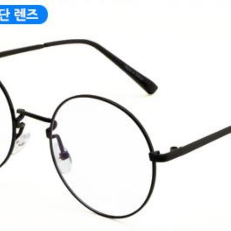 Women s and Men s Round Simple Blocking Glasses Frame G1102_Matte Black