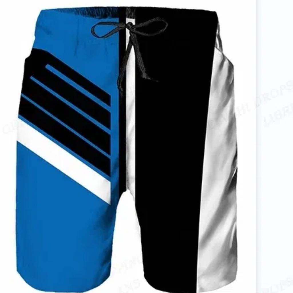 Simplicity Print Summer Men's Shorts Quick Dry Swimming Motorcycle Racing Shorts Oversized Casual Beach Pants Trend Men Clothing