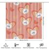 Pink Bunny Heart Shower Curtain Cute Animal Print Bathroom Decor