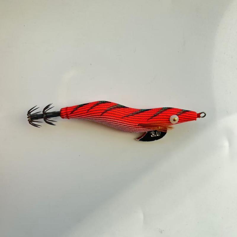 Lead Head Squid Jig Wood Shrimp Lure Uv Luminous Soft Legs Fast Sinking Egi Hook Saltwater Boat Fishing Octopus Bait
