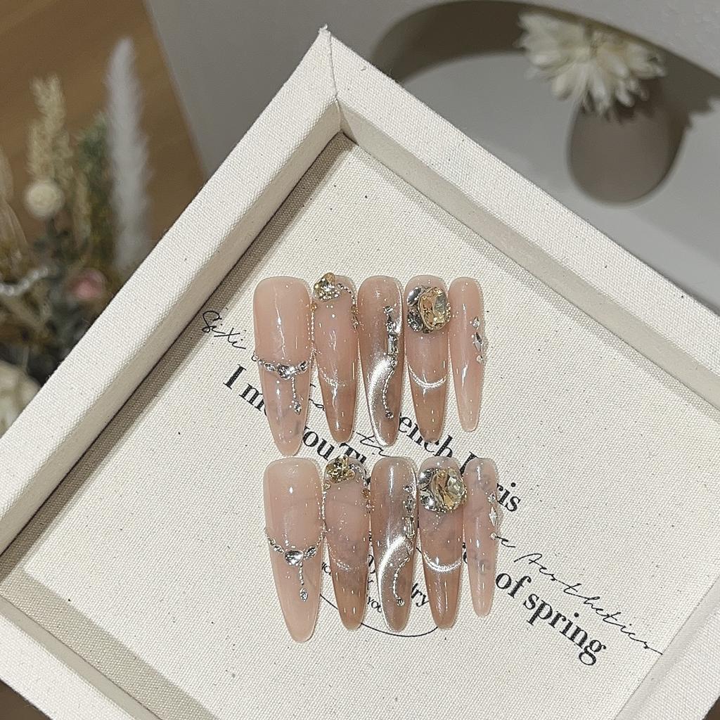 Floating Light, Naked Flashing, Pure Handmade Smile Streamer, Cat Eye Boutique Champagne K9 Diamond Patch Wear Armor