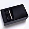 Men's Formal Tie Gift Box: Five-Piece Set with Logo, 8cm Striped Black for Weddings and Business 