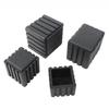 Square Rubber Black Chair Leg Caps Protector Pads Pipe Plugs Non-slips Table Foot Dust Cover Socks Floor Furniture Accessories