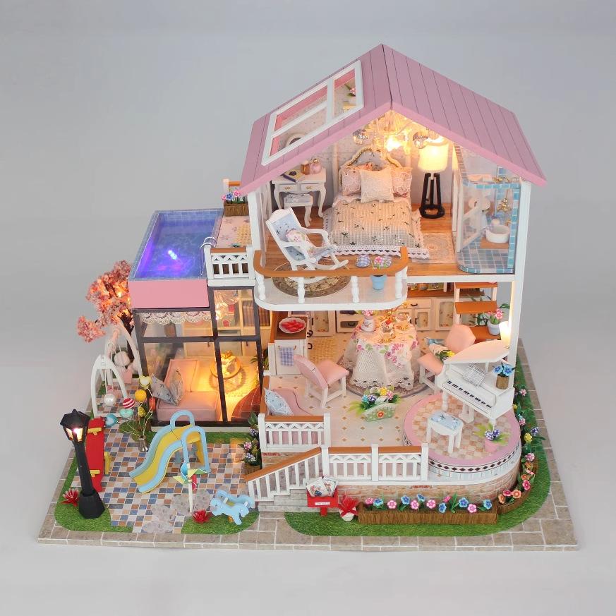Sweet Words DIY Wood Cottage Assembly Model Handmade Creative Ornaments Doll House Ages 14+