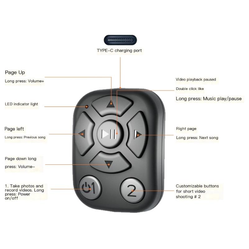 Scrolling Rings Page Turners Bluetooth-compatible Remotes Shutter Controller Selfies Shutter For phone eBook Reading