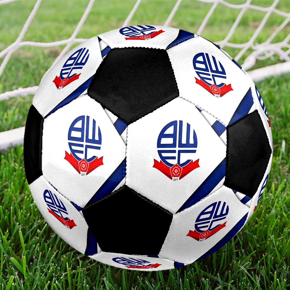 Bolton Wanderers F.C Soccer Ball Colorful All Ages Machine Stitched PVC Competition Ready Durable High-Bounce.SIZE5