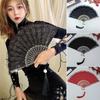 Lace Design Folding Fan Floral Pattern Handheld Fan Vintage Lace Hand Fan  Party