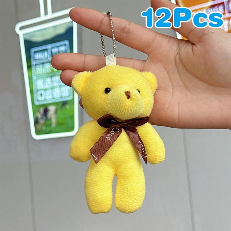 Stuffed Bear Plush Mini Toys 12 Pack Soft Teddy Dolls Small Size Party Goodie Bag Fillers for Birthday Events