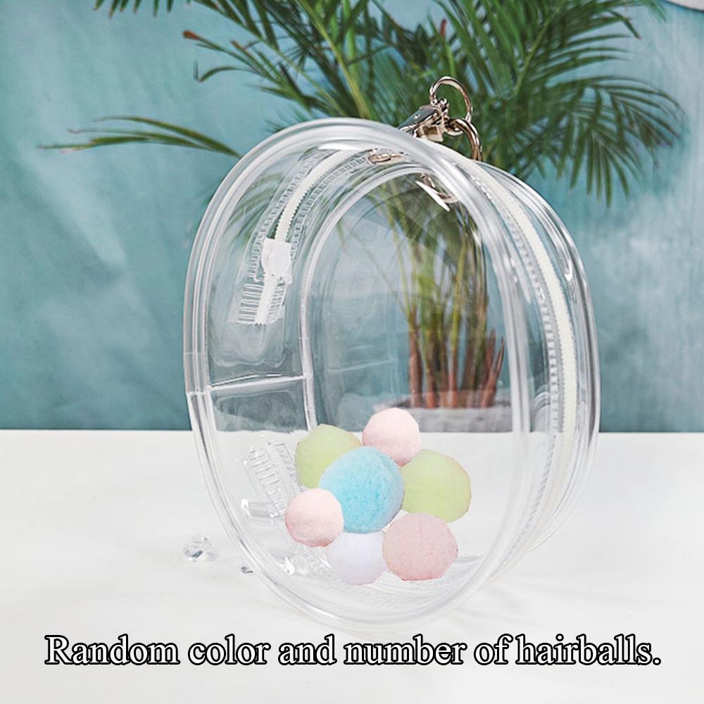 11CM Jewelry Organizer Transparent Storage Box Pouch Mystery Box Plastic Box Cute Doll Bag Organization Keychain Dustproof Case