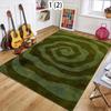 Green Abstract Wave Area Rug Non-Slip Washable Floor Mat Dark Doormat Natural Boho Carpet for Living Room Bedroom Minimalist