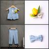 Traje de Florista Estilo Britânico Outono/Inverno para Bebês de 1 Ano - Roupa de Aniversário e Casamento