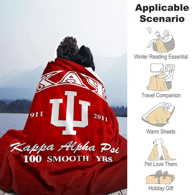 1pc Blanket Kappa Alpha Psi logo Print Design, Lightweight Blanket for Sofa, Bed- Soft &Warm, Gift for All Seasons like Christmas, Halloween