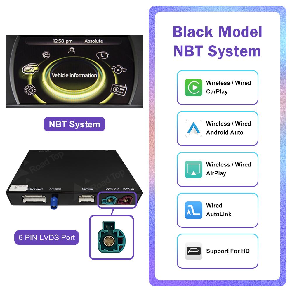 Wireless CarPlay Android Auto for Mini R55 R56 R57 R58 R59 R60 R61 F54 F55 Clubman Countryman Hardtop John Cooper F56 F57