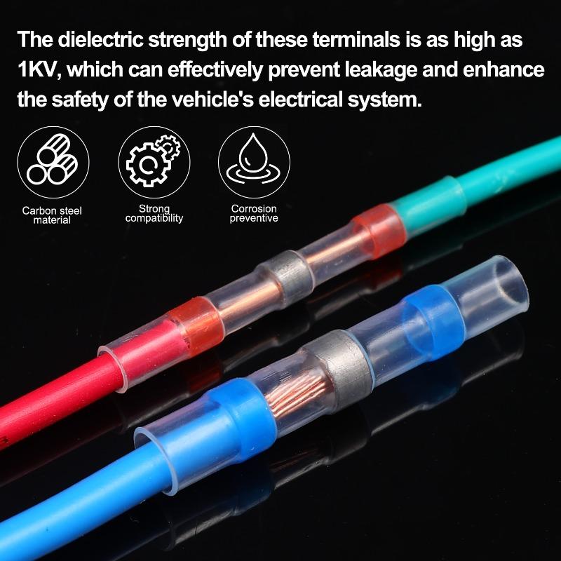 10-50Pcs Waterproof Solder Seal Heat Connector Shrink Butt Connectors Lug Terminals Electrical Wire Car Insulated Terminal