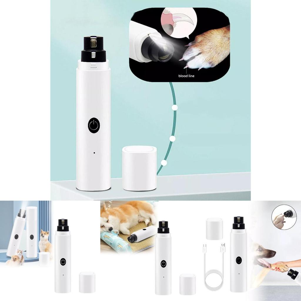 Electric Pet Nail Grinder With Light For Precise Safe Grooming Of Dogs And Cats