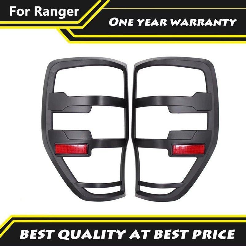 Car Upgrade For Ford Ranger Raptor T6 T7 T8 PX MK1 MK2 Wildtrak 2012- Matte Black Tail Light Covers Rear Lamp Trim Frame