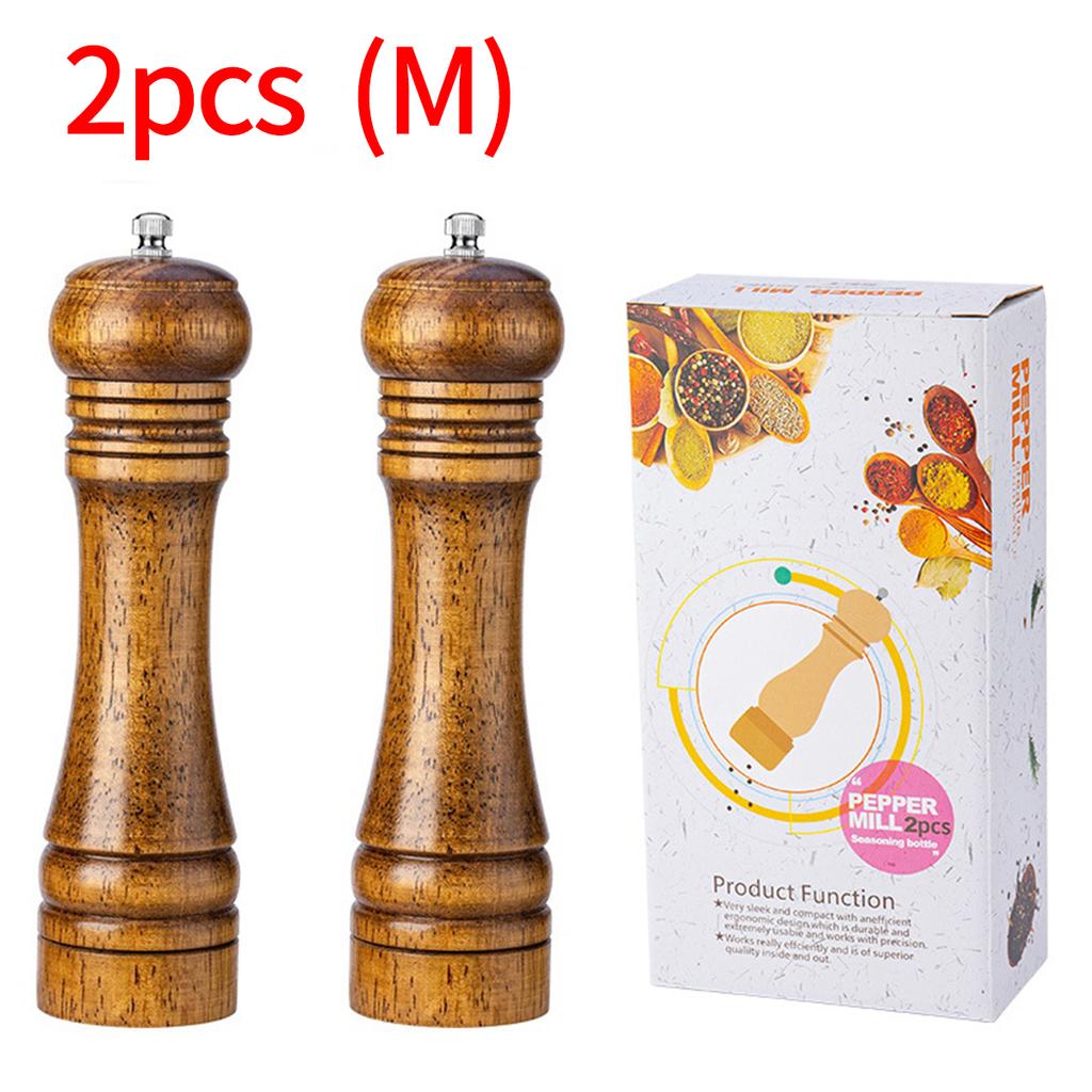 1PC Manual 5 inch 8 inch 10 inch grinder; pepper grinder; oak wood; Sichuan pepper; freshly ground pepper powder; seasoning jar.