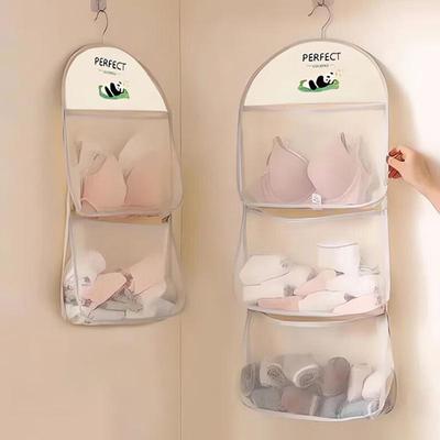 Visible Mesh Storage Organizer with Hanging Pockets for Kitchen, Bedroom, and Closet Clutter