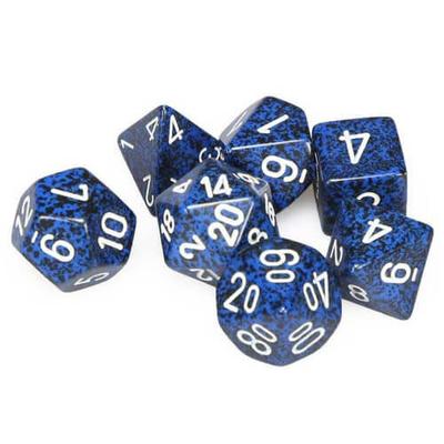 D7 Die Set Dice Speckled Poly (7 Dice) (Stealth)