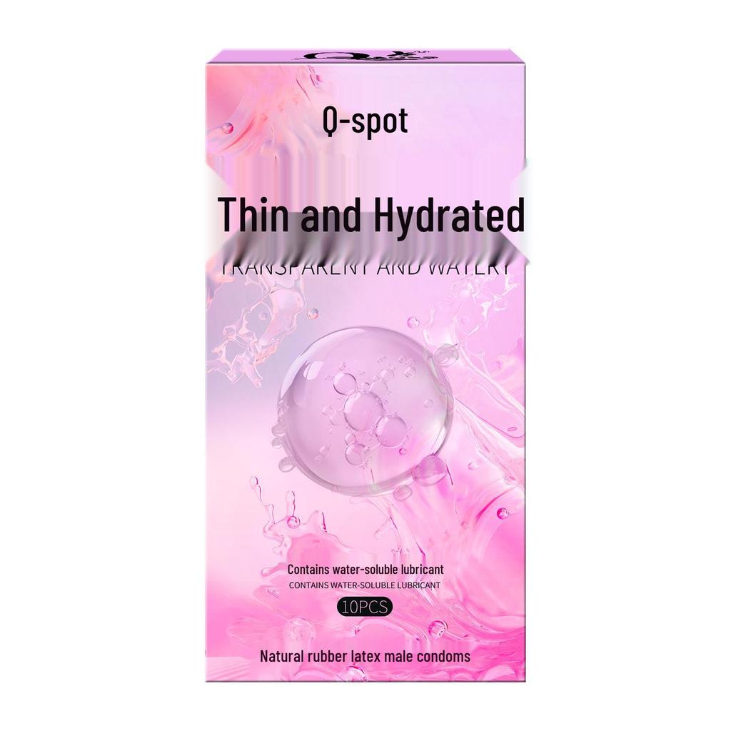 Q-point Hyaluronic Acid 001 Large Particle Delay Condoms - Long-lasting Contraceptives for Adults
